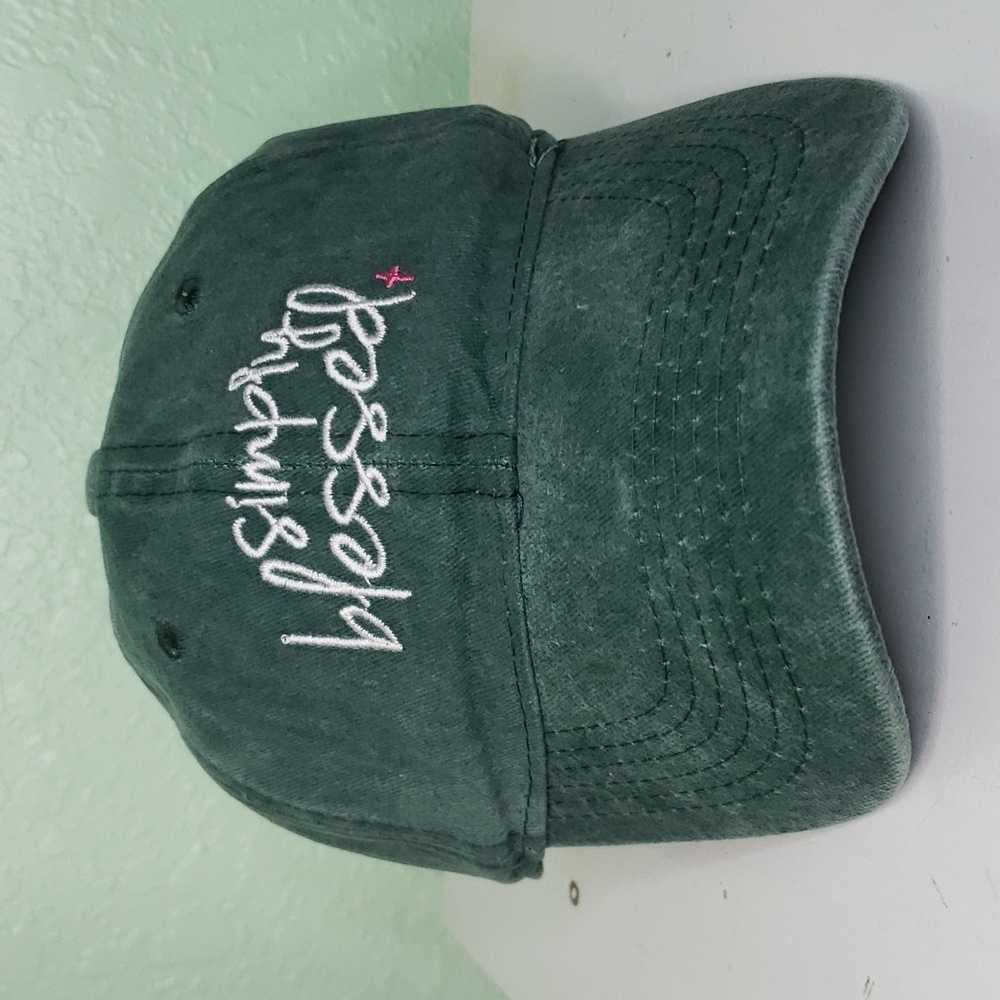 women's SIMPLY BLESSED green soft ball cap